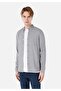 Slim Fit Shirt Neck Printed Men's Gray Long Sleeve Shirt