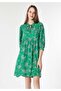 Regular Fit Women's Green Dress - 4