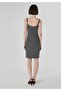 Slim Fit Women's Anthracite Sleeveless Dress - 2