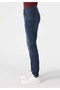 Skinny Fit Low Waist Narrow Leg Men's Indigo Jean Trousers - 5
