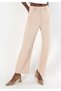 Regular Fit High Waist Straight Leg Women's Light Brown Jean Trousers - 4