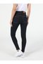 Super Slim Fit High Waist Narrow Leg Women's Denim Jean Trousers with Pockets - 2
