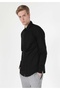 Men's Black Long Sleeve Super Slim Fit Shirt - Cl 1041350