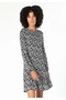 Women's Black Dress with Regular Fit - 4