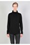 Regular Cut High Collar Rope Detailed Black Men's Long Sleeve T-Shirt Cl 1036982 - 4