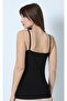 Women's Cotton Lycra Lace Detailed Thin Strap Stylish Athlete Top - Black 3058 - 2