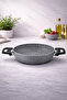 Eco Diez 22 cm Granit Ezme Sahan Gray |   Non-Stick, Fireproof, Scratch-Resistant |   Menemen Omelette Roasting Sote Sahan |   Ergonomic Handle Granite Pan