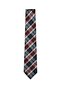 Burgundy Navy Blue Plaid Patterned 7 cm Wide Slim Tie - 5