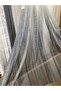 Color-Shifted Linen Textured New Style Tulle Curtain with Tight Pleats-Grey - 4