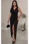 Women's Plus Size Sequin Detailed Sandy Evening Dress 21104 Black - 8