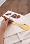 Bamboo Wooden Handle Salad Spoon Set Stainless Steel Serving Set - 2