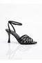 Premium Black Patent Leather Strappy Banded Stiletto Heel U S Sandals - Wedding, Event, and Graduation Shoes - 5