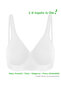Women's White Shoulder Support Sports Bra