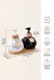 2-Piece Liquid Soap Dispenser & Detergent Dispenser Set, Bamboo Stands, Stand 17.5X8.5 Cm, Bottle 400 ml 15X10 cm - 2