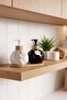 2-Piece Liquid Soap Dispenser & Detergent Dispenser Set, Bamboo Stands, Stand 17.5X8.5 Cm, Bottle 400 ml 15X10 cm - 7