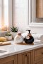 2-Piece Liquid Soap Dispenser & Detergent Dispenser Set, Bamboo Stands, Stand 17.5X8.5 Cm, Bottle 400 ml 15X10 cm - 8