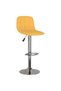 Scaune de bar, 2 buc., galben, material textil - 3
