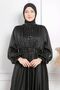 فستان سهرة إسلامي مريح من التول اللامع مطرز بالترتر مقاس كبير TBS872 - 2