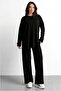 Women's Loose Button-Hem Blouse and Pants Set - 3