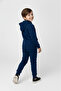 Boy's Zipper Closure Hooded Transitional Tracksuit Set M00765 Indigo - 5
