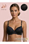 Cotton Lace Silicone Underwire Shiny Assorted Padded Bra - 4