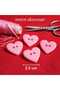 Polyester Heart Pink Button 2.5 Cm1 Pack 6 Pieces