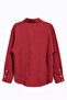 4642 Women's Epaulet Shirt with Collar, Burgundy - 3