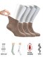 Women's 4 Pairs of Bamboo Elastic Non-Squeezing Diabetic Ankle Socks