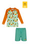 Uv Protection Upf 50+ Kids Swim Set - Long Sleeve Bee Pattern Top & Shorts Swimsuit - Beebee Collection