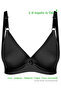 Women's Black Basic Triangle Combed Bra