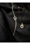 Zircon Stone Double Ring Rose Gold Women's Necklace (Sold Separately) - 5