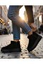 Mini Boots Suede Fur Inside Furry Thick Sole Women's Boots - 5
