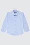 Boy's Blue Shirt and Navy Blue Bow Tie Set - 23 April Holiday Special - Cotton Regular Fit - 2