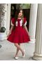 Red Girls' Dress Set with No-Stick Bow Accessory (Design) - 6