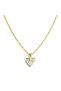 Steel Paperclip Chain Stone Necklace Minimal Gold