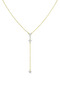 Arrow Necklace Gold Steel Women |   Minimal Necklace with Zircon Stone - 2