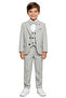 Kiryos Boy's Checked Suit Set M00806 Gray - 2
