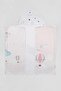 Pilot Bear 100% Cotton Children's Poncho Printed 65X125 cm - 2