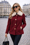 Fur-Collared Lined Melton Jacket Coat 2121 - 4