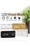 Wood Digital Alarm Clock with LED Display, Temperature, Date, Night Light - 4