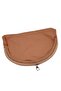 D Model 30X20 cm Sewn Zipper Lining Milk Coffee Color