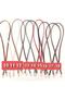 Spaghetti Model Bag Handle Red Color Light Gold Metal - 3
