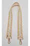Angel Bag Accessory LED Straw Knitted Model Beige White Bag Handle Light Gold Metal - 2