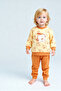 Natural Cotton Cute Teddy Bear Printed Baby Set Seasonal 2-Piece Top and Bottom Set-Tile