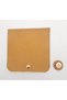 14X14 cm Light Tan Genuine Leather Bag Cover with Light Gold Metal - 3