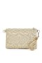 Chain Detailed Starry Women's Portfolio Hand and Shoulder Bag in Glitter Gold