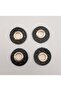 Black Genuine Leather 4-Piece Eyelet Light Gold