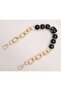 Angel Bag Accessory 42 cm Black Color Acrylic Chain with Hooks Light Gold Metal - 2