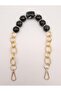 Angel Bag Accessory 42 cm Black Color Acrylic Chain with Hooks Light Gold Metal