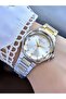 Milano Silver Stone Dial Silver & Gold Metal Cord Women Wrist Watch